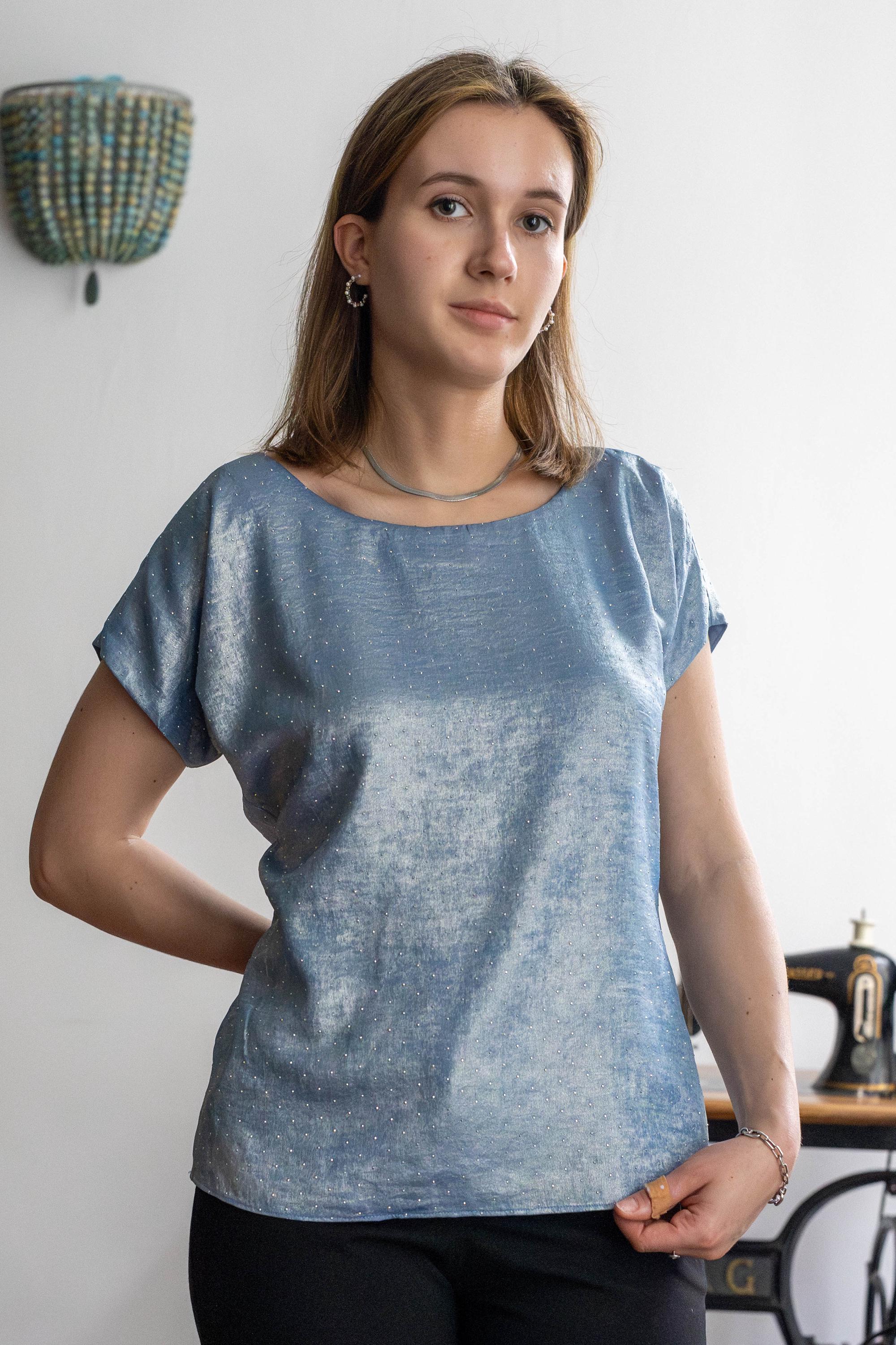SACRA】PREMIUM SILK SANDWASH TOP Sandwashed Silk