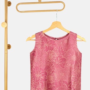 Pure Tussar Silk Sleeveless Tank Top | Wide Straps Silk Blouse | Summer Tank Top | Elegant A-line Sleeveless Top | Casual Summer Cami Top
