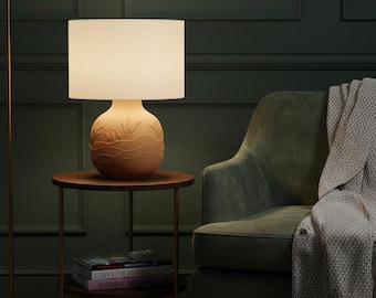 Serava Lamp – Minimalist | Japandi | Ribbed Shade