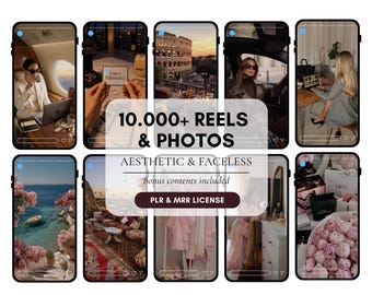 10.000+ Luxury Travel Stock Videos and Photos, Faceless (PLR and MRR) (Digital Download