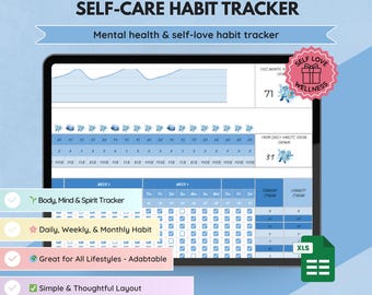Vanespårare för egenvård: Sunflower Wellness Journal (Google Sheets, PLR och MRR-licens)