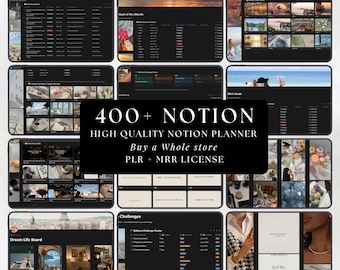 Alles-in-één notionplannerbundel | 40+ dashboards, 400+ pagina's