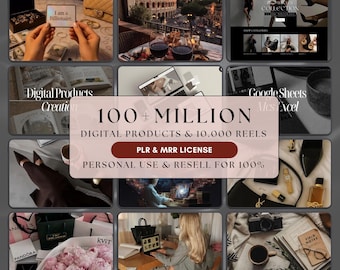 100M Mega Digital Product Bundle | 10,000 Reels, PLR & MRR