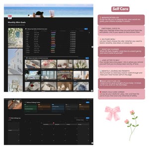 Glow-Up Notion Planner: Self-Care, Goals, Routines - PLR/MRR License (Digital Download bild 5