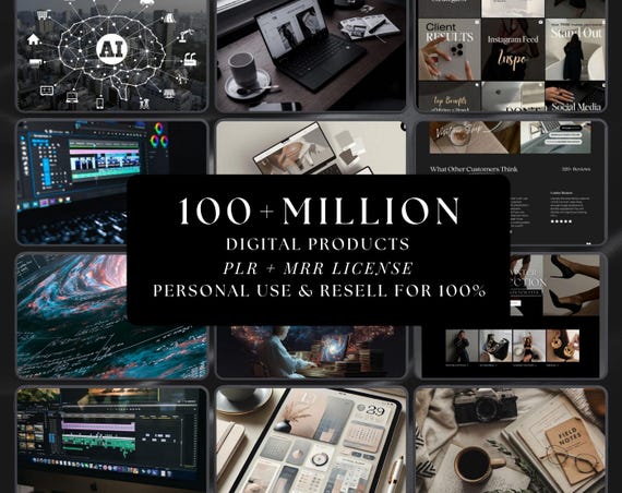 100 Million+ PLR MRR Bundle Ideal for Passive Income | Plr Mrr Digital Products| Master Resell Rights| All your PLR Digital Products