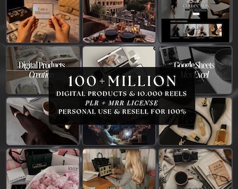 100M Mega Digital Product Bundle | 10,000 Reels, PLR & MRR