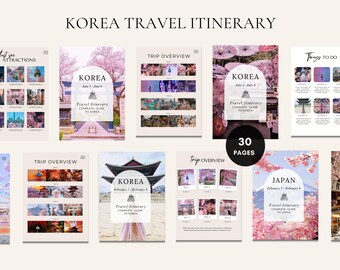Korea Travel Planner | South Korea Itinerary, Daily Schedule (Digital Download)