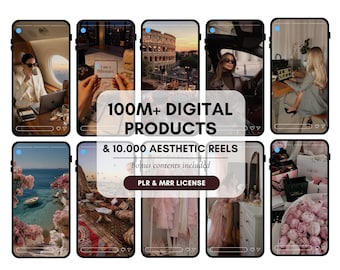 100M Mega Digital Product Bundle | 10,000 Reels, PLR & MRR