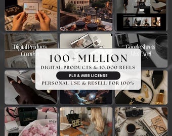 100M Mega Digital Product Bundle | 10,000 Reels, PLR & MRR