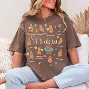 It’s Ok To Be Different Autism Capybara PNG, Autism Acceptance Animal PNG, Neurodiversity Awareness Design, Autism Teacher Sublimation image 8