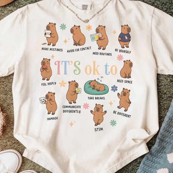 It’s Ok To Be Different Autism Capybara PNG, Autism Acceptance Animal PNG, Neurodiversity Awareness Design, Autism Teacher Sublimation