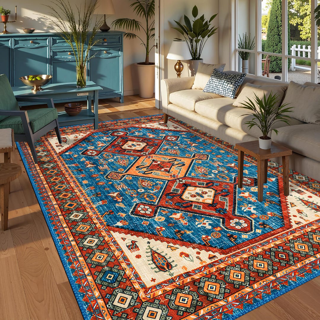 Large Practical Rug Rustic Modern Modern Style Rug, Unique Design Rug, Washable Non-slip Bohemian Area ...