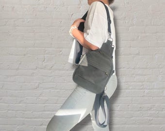 Convertible Mini Backpack Purse, Waxed Canvas Day Bag  display picture 3