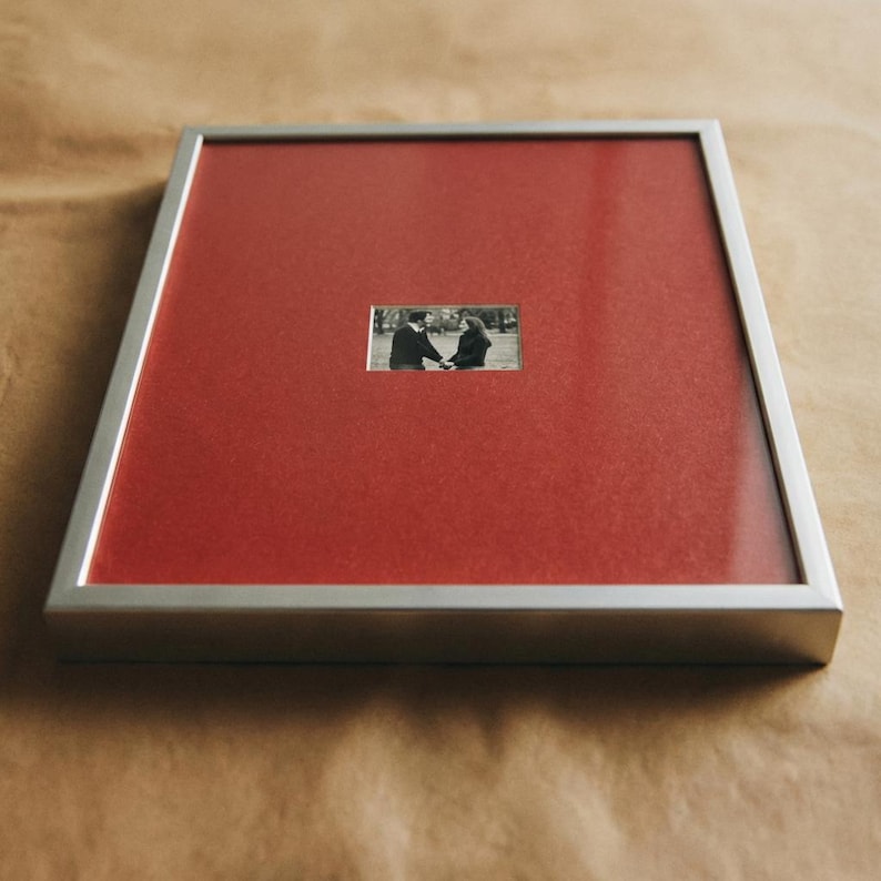 Frame Offset A4 Custom Silver Picture Frame With Offset Mount: Modern Solid Frame ...