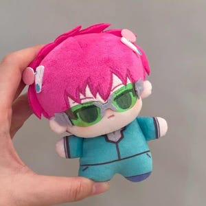 The Disastrous Life of Saiki K Plushies - Saiki Kusuo Stofftier - Anime Merch - Süßer Manga Plüsch Geschenk Schlüsselanhänger Anpassungsfähig