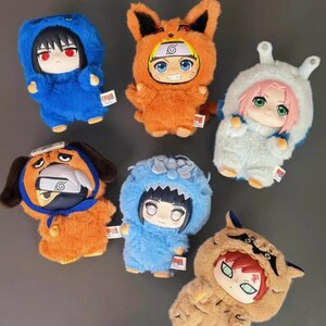 Naruto Plush Keychain - Soft Anime Stuffed Doll (Naruto, Sasuke, Kakashi, Sakura, Hinata, Gaara), Cute Plushie Gift for Fans for Keychains