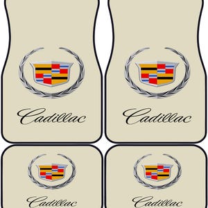 Cadillac Logo Car Mats: Luxury Auto Accessories, Set of 4