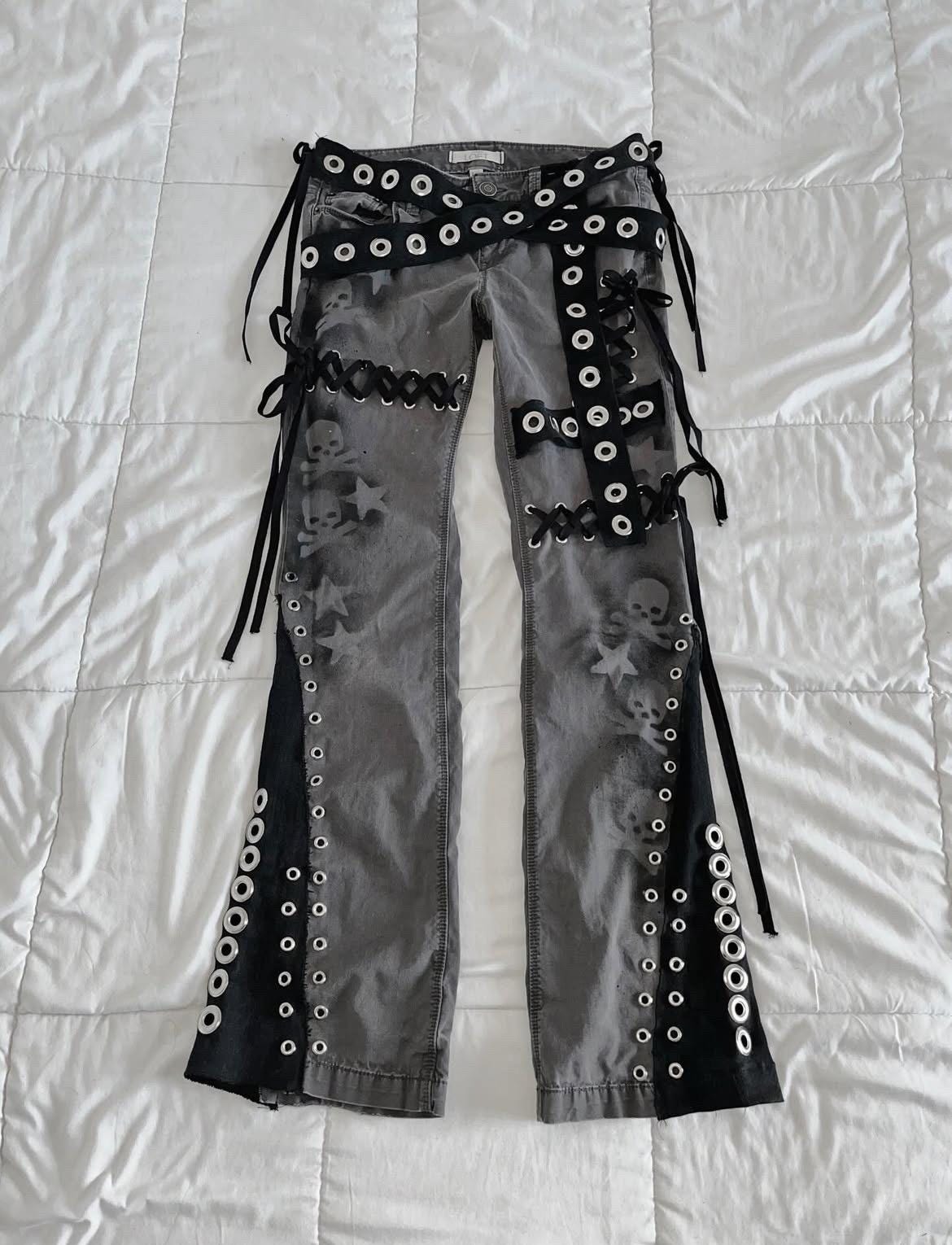 パンツ Used Wide Slacks Studs Baggy Black Used Wide Slacks Studs Baggy Black Black Baggy Pants - Etsy Canada