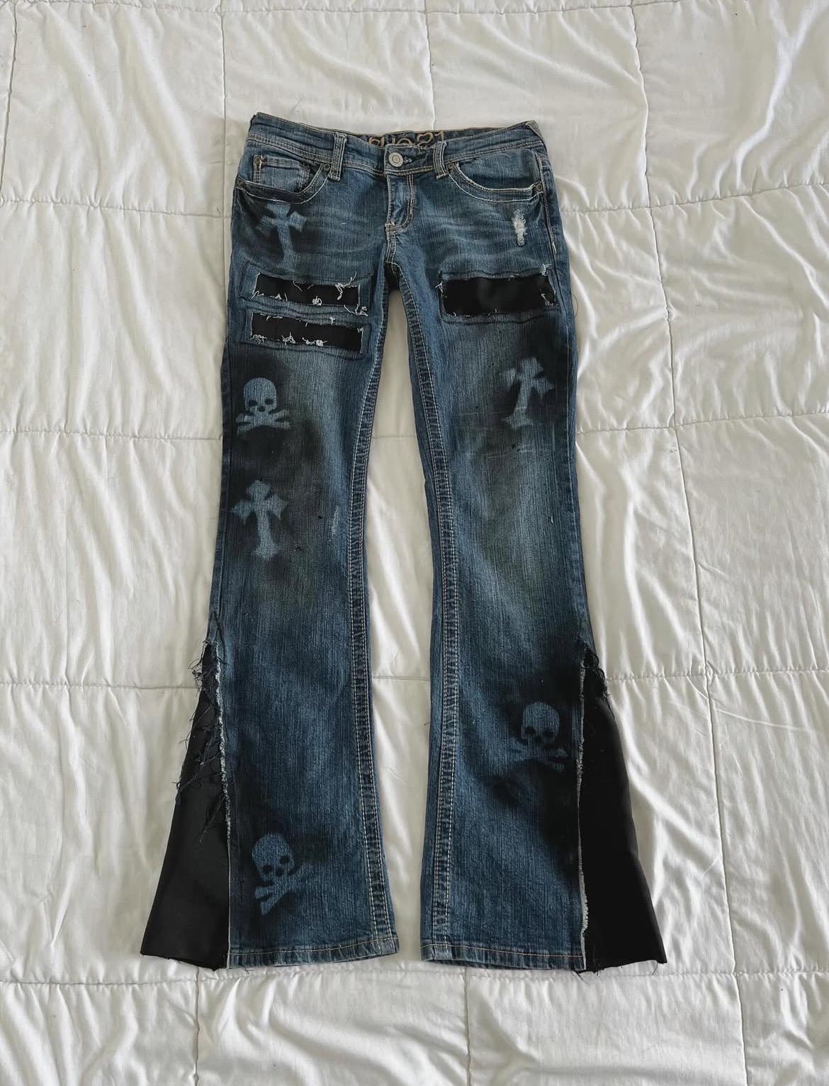 パンツ Lagust 00s emo damage denim pants Bleached Emo Pants – Broken Dollz