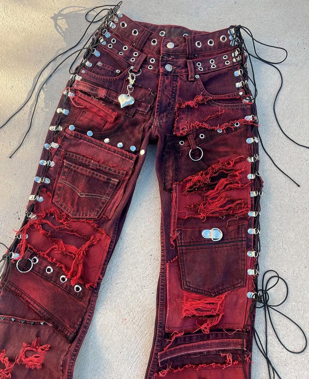 Y2k Jeans Lace Up