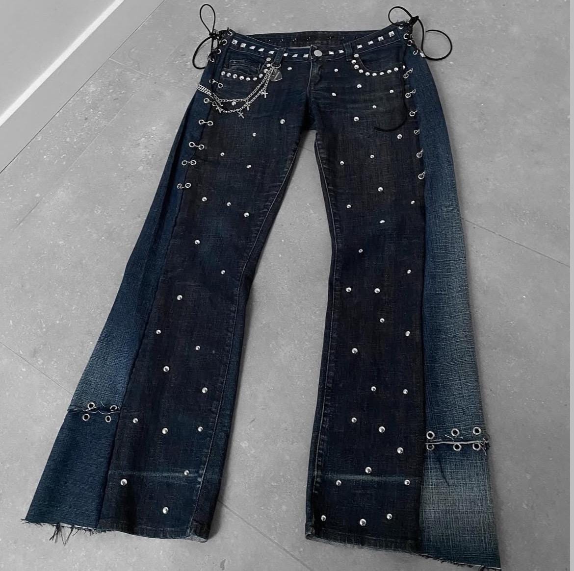 00's flare pants y2k archive 00s tornado mart y2k 光沢 flare