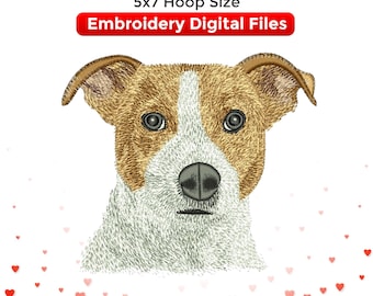 Jack Russel Terrier Hund PES Stickdatei PES Stickmuster: Hundeliebhaber Geschenk (Digitaler Download)