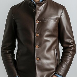 Brown Leather Jacket – Handmade Men’s Outerwear | Genuine Leather