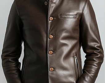 Brown Leather Jacket – Handmade Men’s Outerwear | Genuine Leather