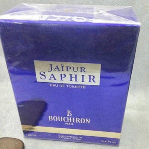 Boucheron Jaipur Saphir Eau De Toilette For Women 100 ML Spray Vintage  SEALED
