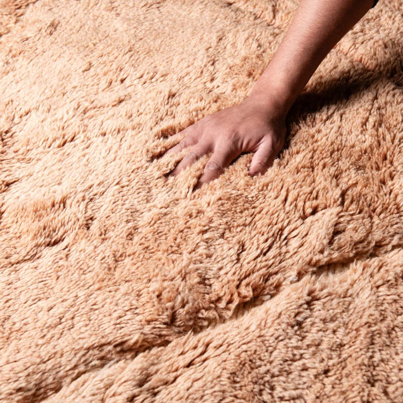 Moroccan Round Wool Shaggy Rug, Cozy Living Round Floor Rug,moroccan ...