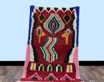 ALFOMBRA ROJA MARROQUÍ, Alfombra bereber, Alfombra roja, Alfombra bereber de lana, Alfombra Beni Ourain, Alfombra personalizada, Alfombra hecha a mano, Alfombra marroquí, Alfombra marroquí