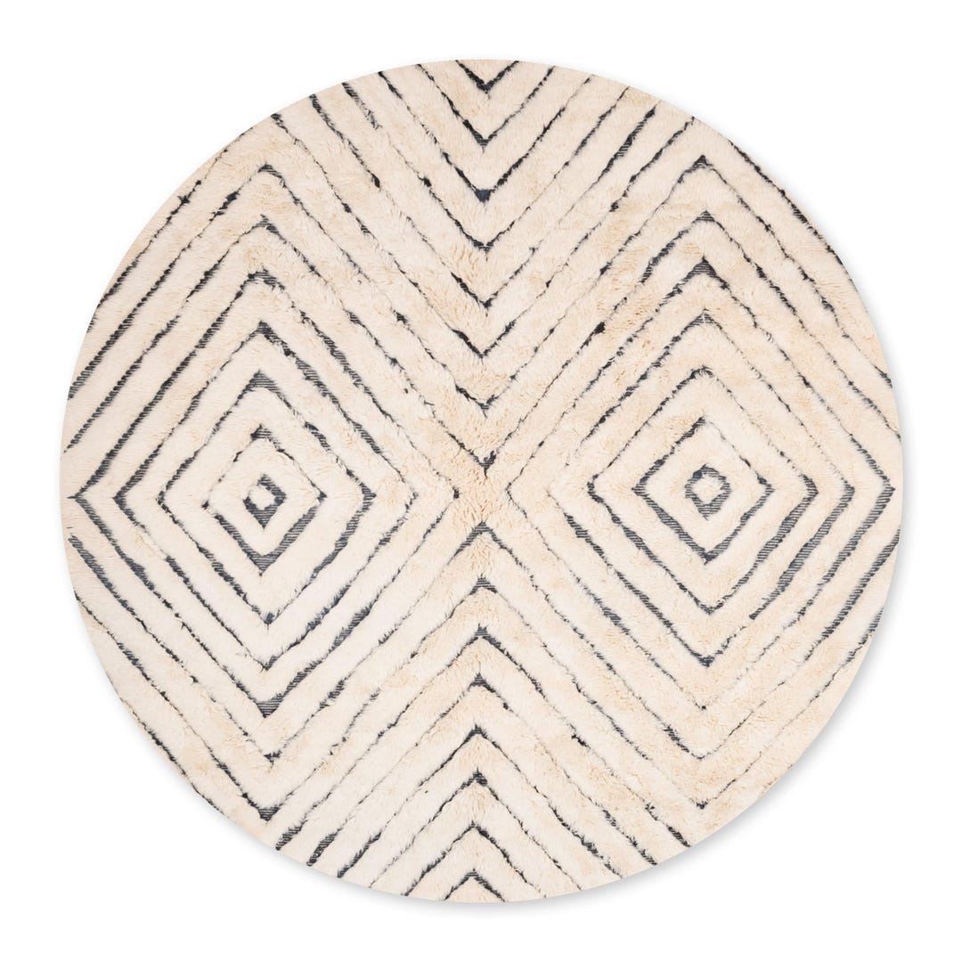 Round Beni Mrirt Rug, Custom Round Rug, Amazing Round Rug, Wool Round ...