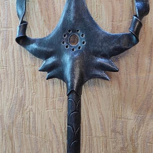 Forged Iron Trident – Detachable Handle & Wall Mount Brackets, Viking Poseidon Decor