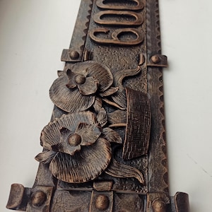 Hand Forged House Number Sign, Iron Address Plaque, Rustic Home Decor, Blacksmith Wall Sign, Garden Number, Cottage Outdoor Sign, Custom