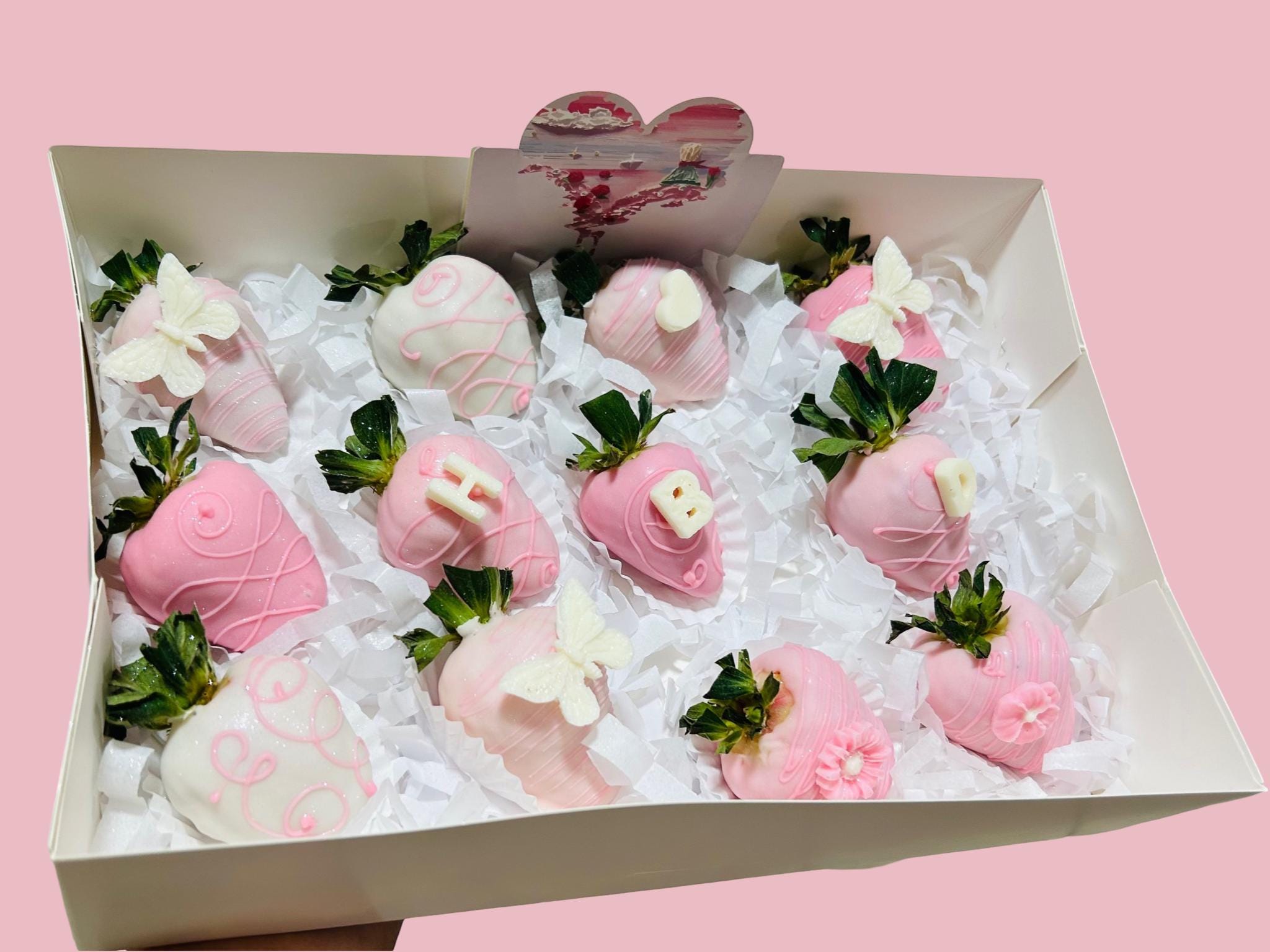 Chocolate Covered Strawberries Gift Box Gourmet Dessert/Mother’s Day Treats/Birthday Chocolate/Springtime Treats/Easter Gift/Fast Shipping
