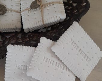Small plaster butter set of 3, scented, plaster cake, small plaster decoration