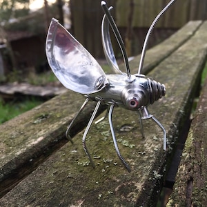 Make a Mini Metal Bug, DIY Craft Kit, Metalwork, Age 10, Learn to Rivet. Recycled Components, Rivets, Full Instructions Included. Plastic free