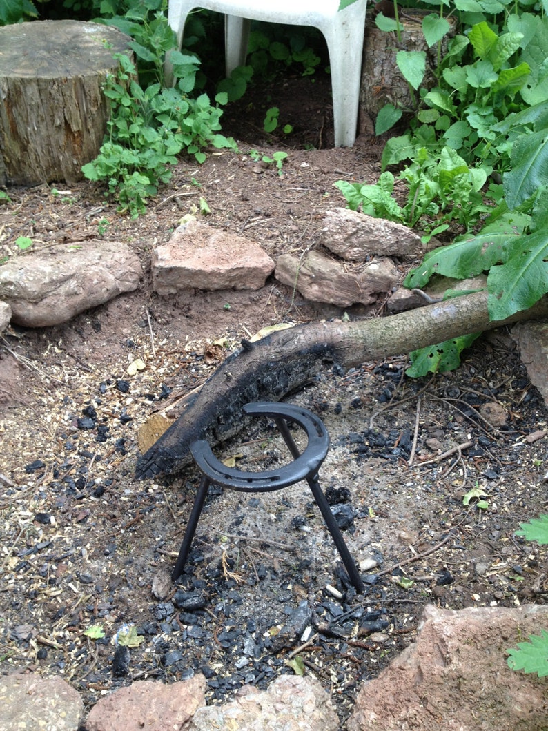 Camping Trivet Metal Horseshoe Trivet Campfire cooking Etsy