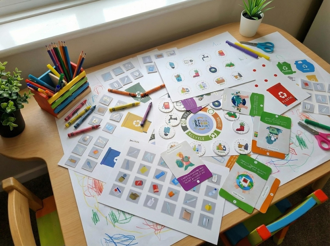 Earth Day Activity Set Reduce Reuse Recycle Cut and Paste Recycling ...