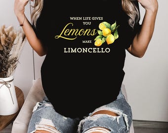 Limoncello Shirt: Italian Lemon Graphic Tee - Bella Canvas