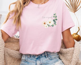 Life is Good Floral T-Shirt: Positive Vibes Cotton Tee