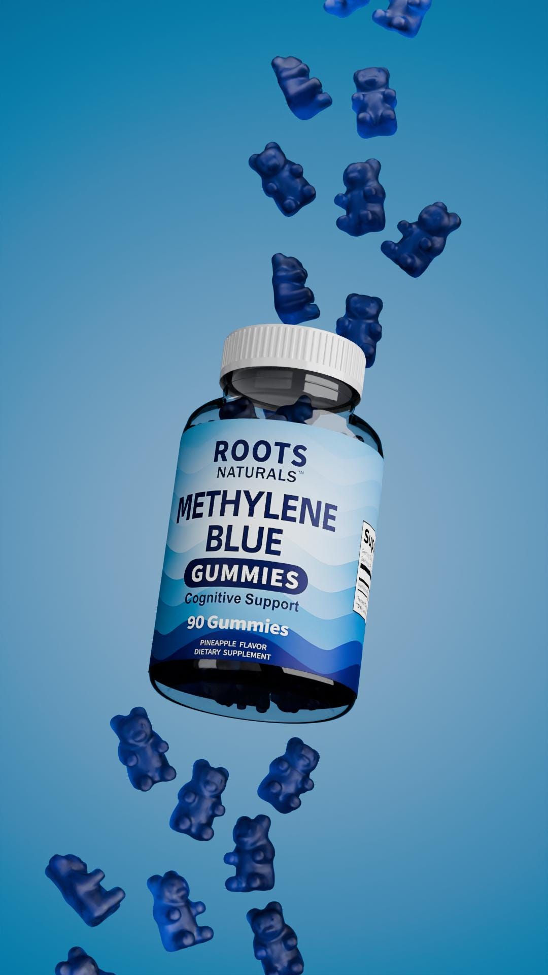 Roots Naturals™ Methylene Blue Gummies – 10mg – 90 Count – Pineapple ...