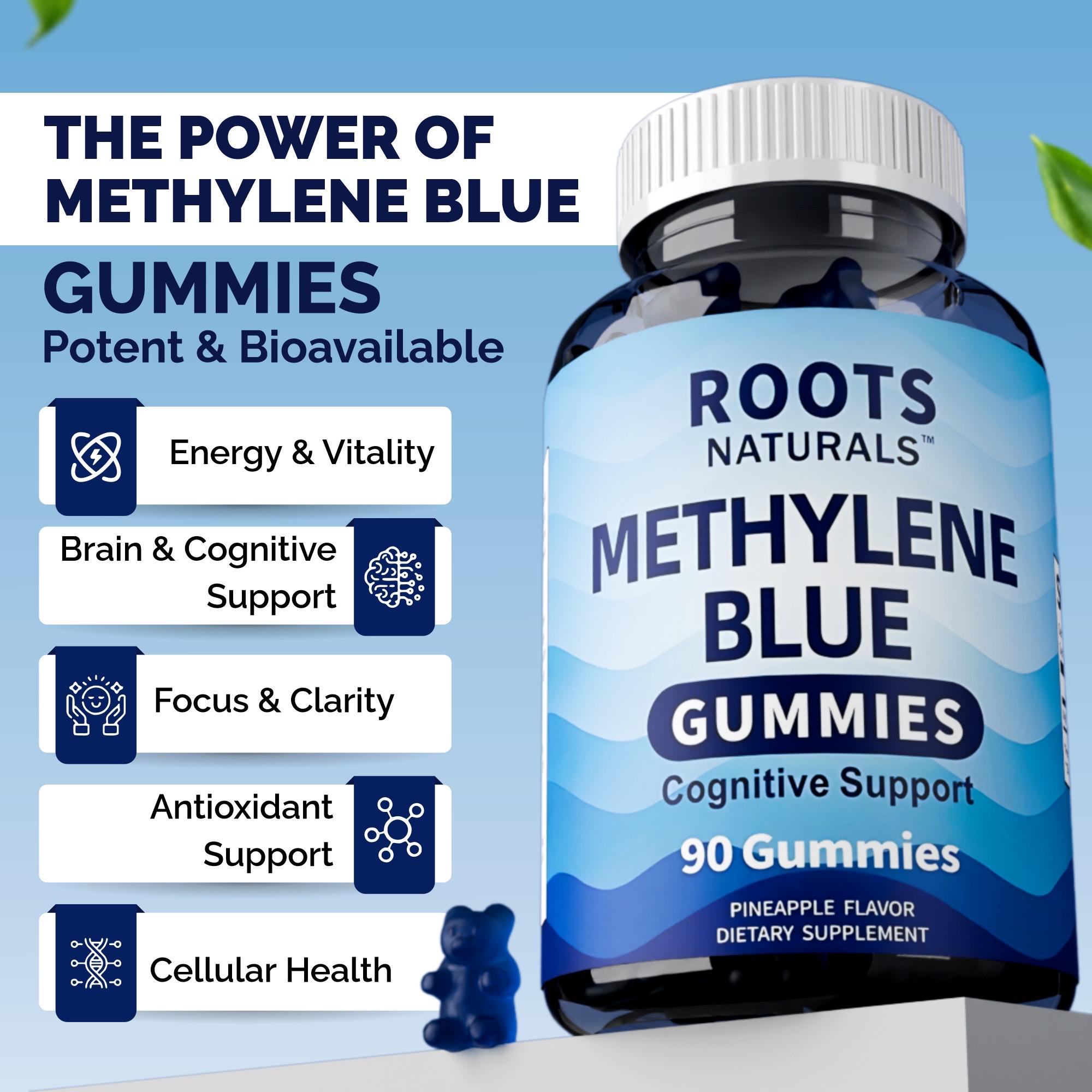 Roots Naturals™ Methylene Blue Gummies – 10mg – 90 Count – Pineapple ...