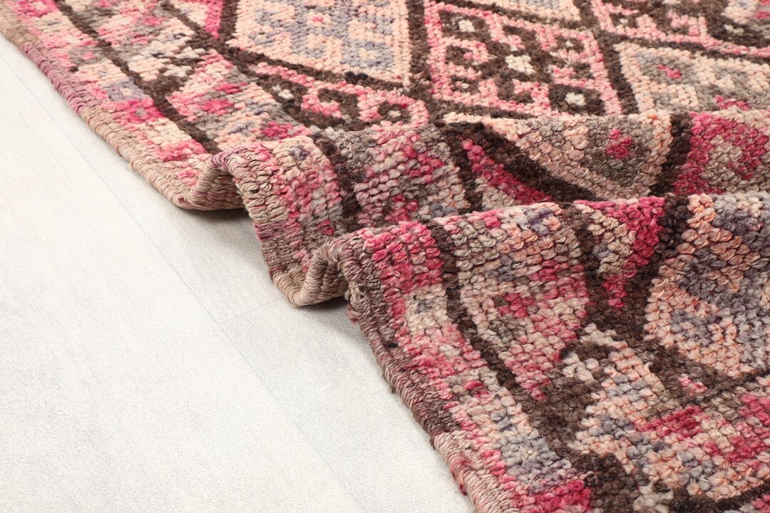 Rusk Color Rug Runners 3x12 Ft Turkish Burgundy Brown Runner,vintage Dark Red Runner,faded ...