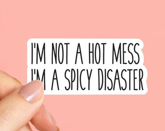 I'm not a hot mess  laptop stickers, funny stickers, sarcasm laptop decals, tumbler sticker, water bottle sticker