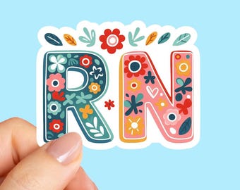 RN Sticker, Nurse stickers, Medical Love Sticker, Nurse Doodles Sticker, Nursing Student Sticker, Cute Nurse Sticker
