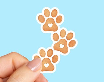 Dog watercolor paw sticker, Paw sticker, Pet Print Sticker, Funny stickers, Tumbler sticker, Water bottle sticker, Kindle Sticker