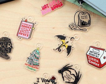Kindle Charm, Phone Charm, USB Charm, Kindle Accessories, Phone Accessories, Mini Keychain Charm, Bookish Merch, Bookish Gifts, Dust Plug