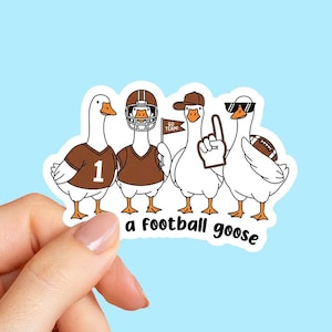 Football Goose Sticker, Football sticker, Football laptop decal, tumbler sticker, water bottle sticker, Football Gifts