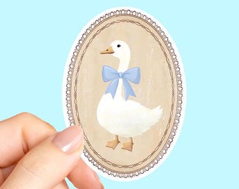Blue Ribbon Silly Goose Sticker, Funny stickers, Water bottle sticker, Laptop Sticker, Hydroflask Sticker, Funny animal stickers
